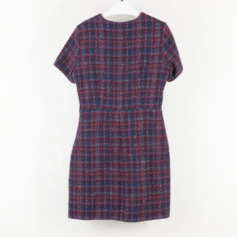 Sandro Women Chela Tweed Mini Dress Multi Size 42EU/10 US - Picture 3 of 6